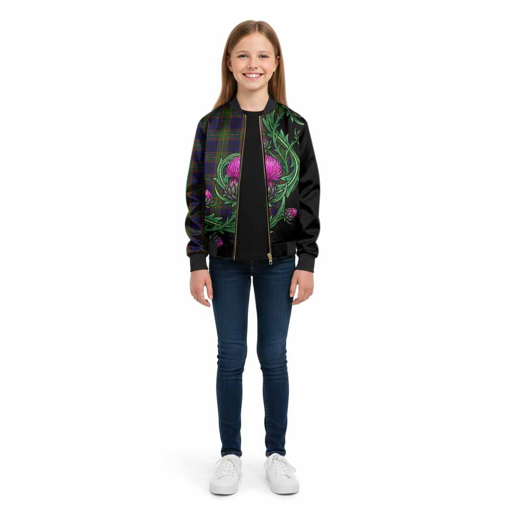MacLeish (McLeish) Tartan Kid Bomber Jacket Resilient Scottish Thistle - Tartan Vibes Clothing