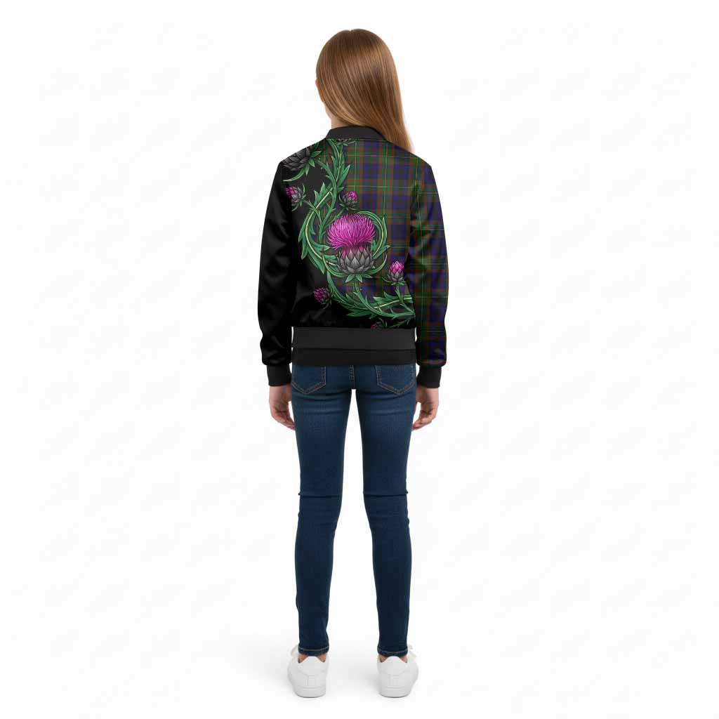 MacLeish (McLeish) Tartan Kid Bomber Jacket Resilient Scottish Thistle - Tartan Vibes Clothing