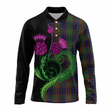 MacLeish (McLeish) Tartan Long Sleeve Polo Shirt Traditional Scottish Thistle