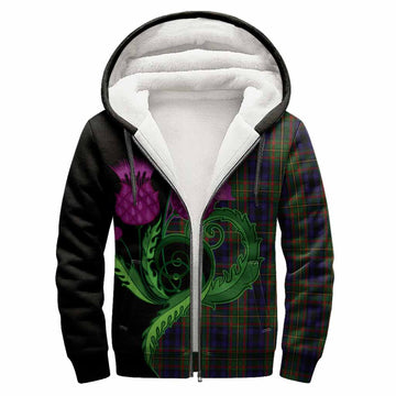 MacLeish (McLeish) Tartan Sherpa Hoodie Traditional Scottish Thistle
