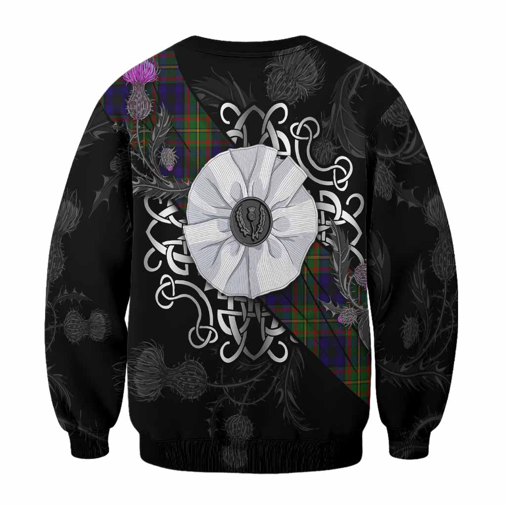 MacLeish (McLeish) Tartan Sweatshirt Jacobite White Rose - Tartan Vibes Clothing