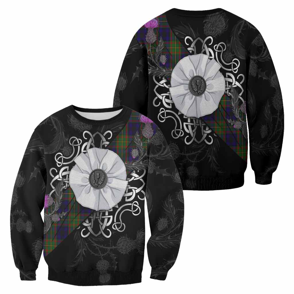 MacLeish (McLeish) Tartan Sweatshirt Jacobite White Rose - Tartan Vibes Clothing