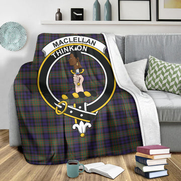 MacLellan (McLellan) Tartan Blanket with Family Crest