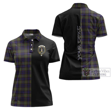 MacLellan (McLellan) Tartan Women's Polo Shirt with Family Crest and Half Of Me Style Women - Tartanvibesclothing Shop