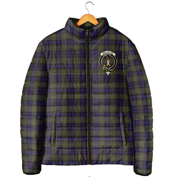 MacLellan Tartan Padded Jacket with Family Crest