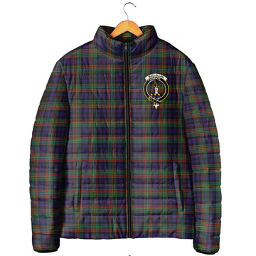 MacLellan (McLellan) Tartan Padded Jacket with Family Crest