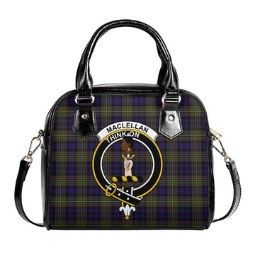 MacLellan Tartan Shoulder Handbags with Family Crest