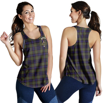 MacLellan (McLellan) Tartan Women Racerback Tanks with Family Crest
