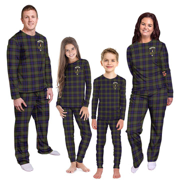 MacLellan (McLellan) Tartan Pajamas Family Set with Family Crest