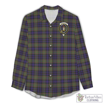 MacLellan (McLellan) Tartan Women's Casual Shirt with Family Crest