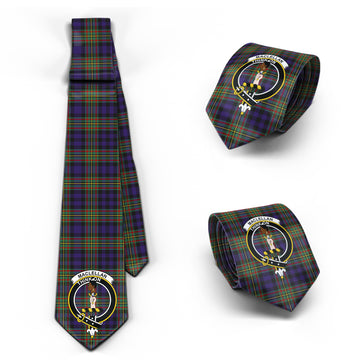 MacLellan (McLellan) Tartan Classic Necktie with Family Crest Necktie One Size - Tartan Vibes Clothing