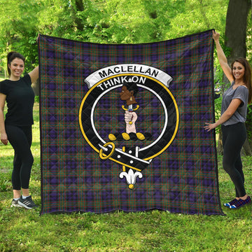 MacLellan Tartan Quilt with Family Crest