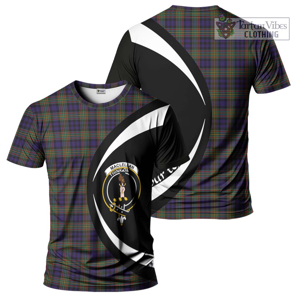 Tartan Vibes Clothing MacLellan Tartan T-Shirt with Family Crest Circle Style