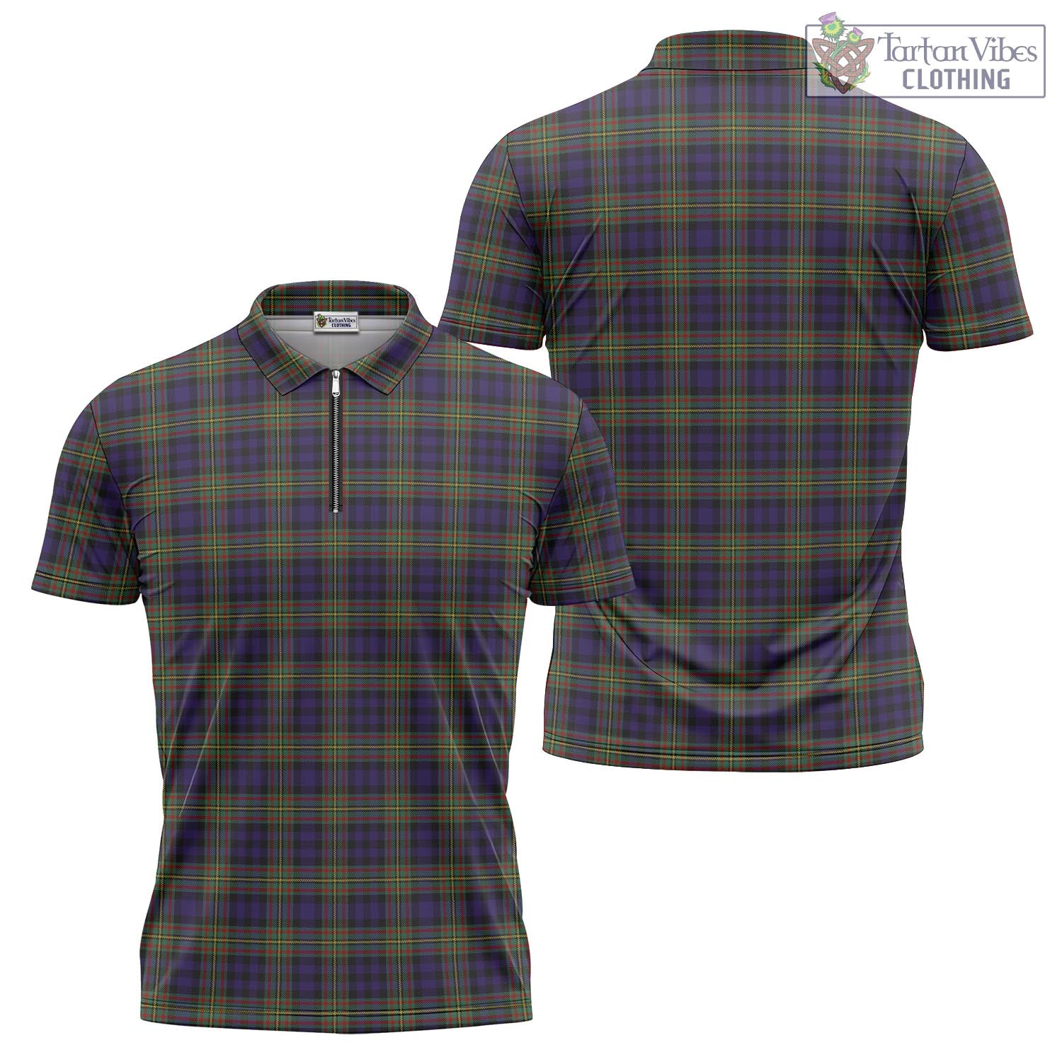 Tartan Vibes Clothing MacLellan Tartan Zipper Polo Shirt