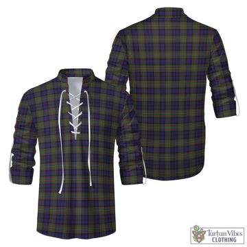 MacLellan (McLellan) Tartan Men's Scottish Traditional Jacobite Ghillie Kilt Shirt