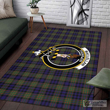 MacLellan (McLellan) Tartan Area Rug with Family Crest