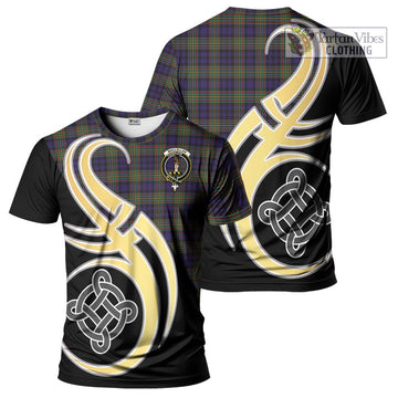 Tartan Vibes Clothing MacLellan Tartan T-Shirt with Family Crest and Celtic Symbol Style