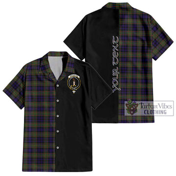 MacLellan (McLellan) Tartan Hawaiian Shirt with Family Crest and Half Of Me Style