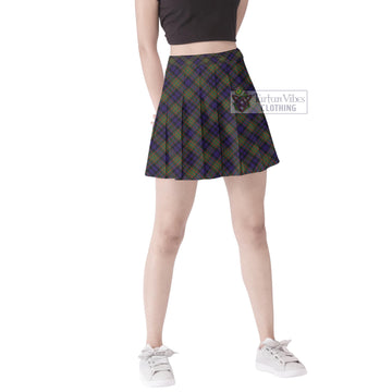 MacLellan (McLellan) Tartan Women's Plated Mini Skirt Cross Style