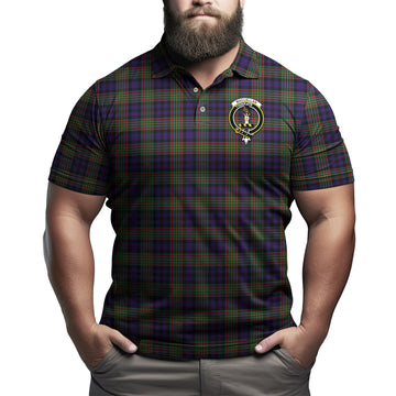 MacLellan (McLellan) Tartan Men's Polo Shirt with Family Crest