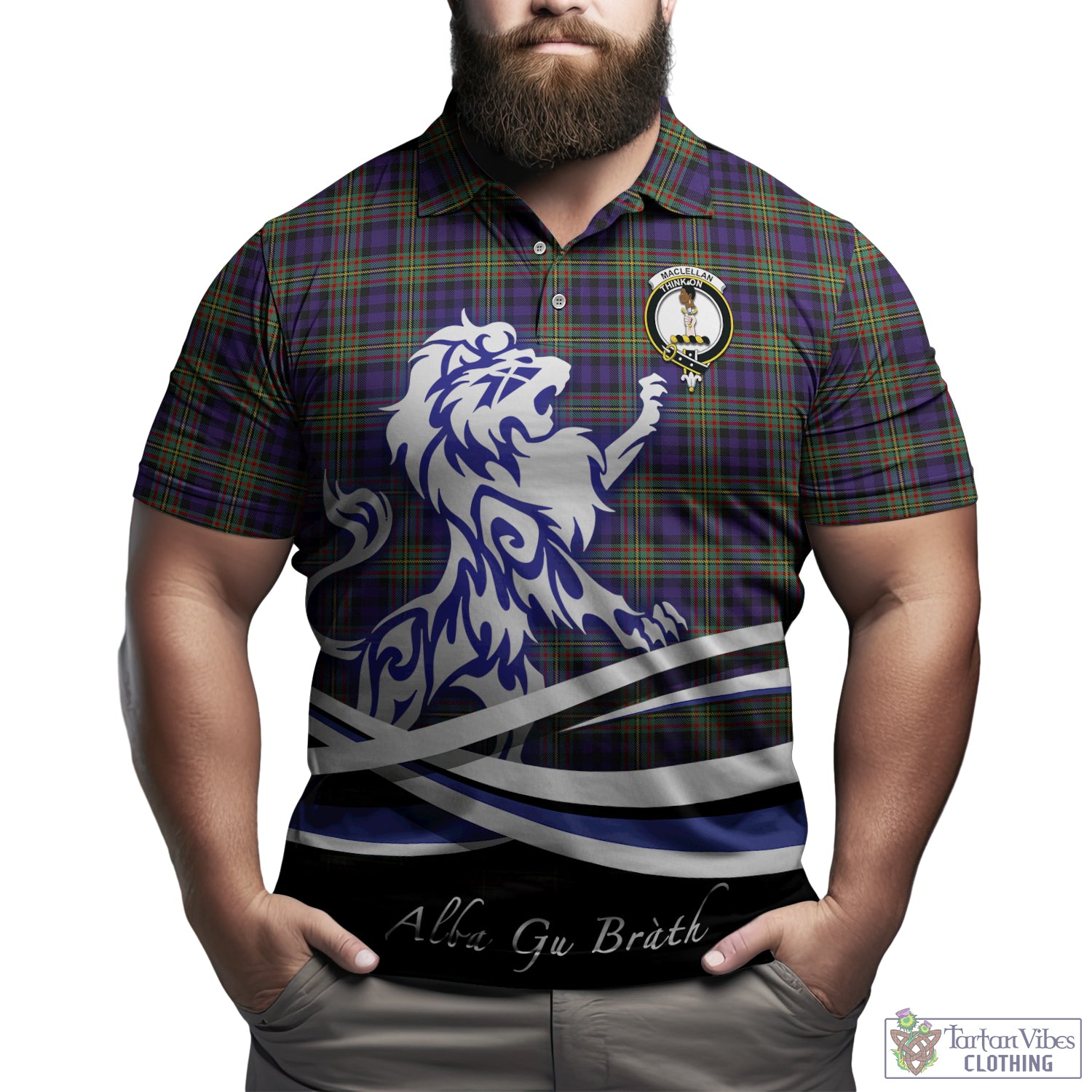 maclellan-tartan-polo-shirt-with-alba-gu-brath-regal-lion-emblem