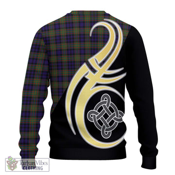 MacLellan (McLellan) Tartan Ugly Sweater with Family Crest and Celtic Symbol Style
