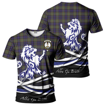 MacLellan Tartan T-Shirt with Alba Gu Brath Regal Lion Emblem