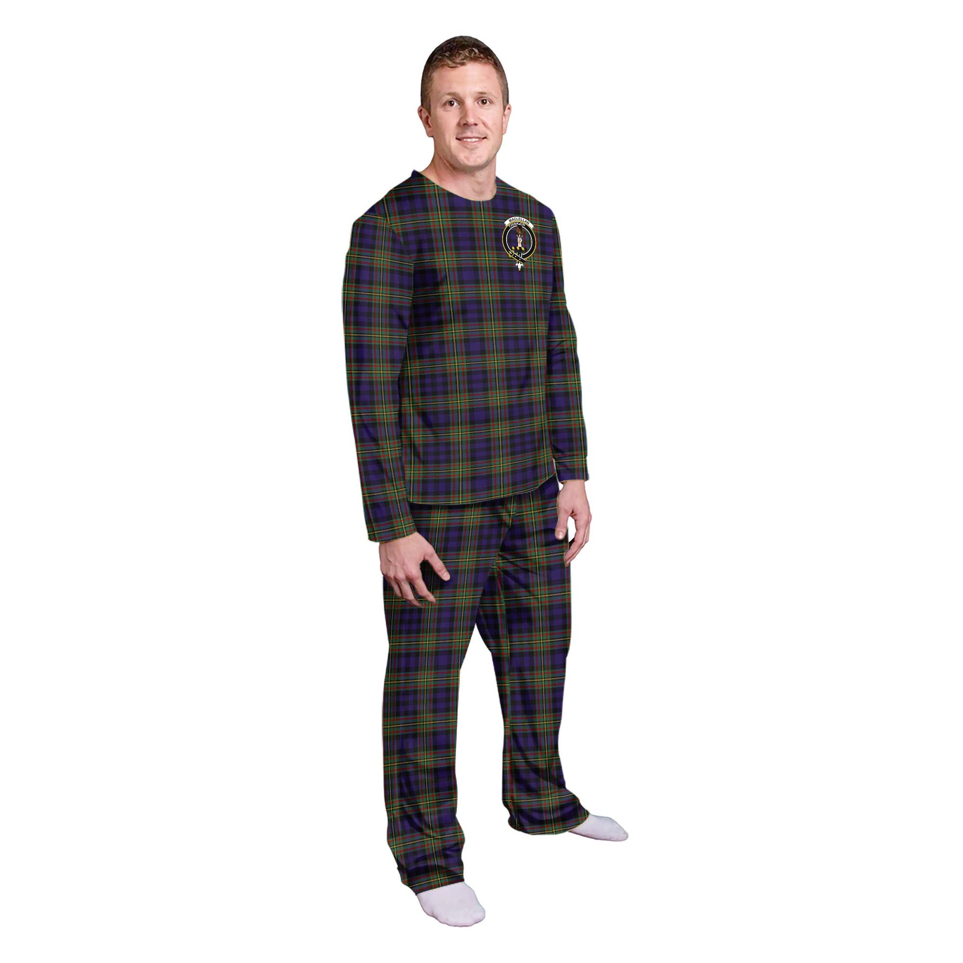 MacLellan Tartan Pajamas Family Set with Family Crest - Tartanvibesclothing