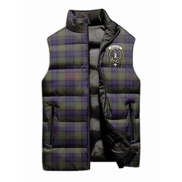 MacLellan (McLellan) Tartan Sleeveless Puffer Jacket with Family Crest