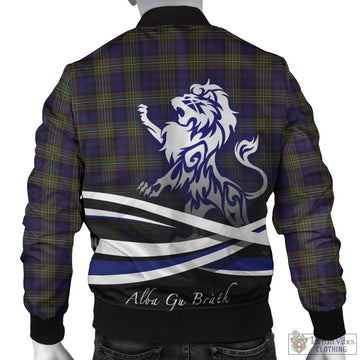 MacLellan (McLellan) Tartan Bomber Jacket with Alba Gu Brath Regal Lion Emblem