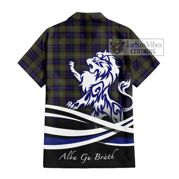 MacLellan (McLellan) Tartan Hawaiian Shirt with Alba Gu Brath Regal Lion Emblem