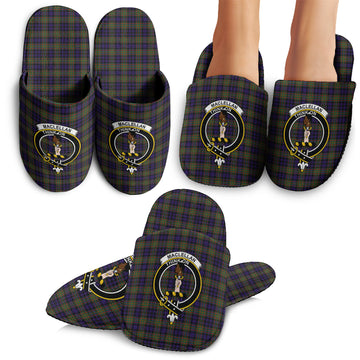 MacLellan Tartan Home Slippers with Family Crest