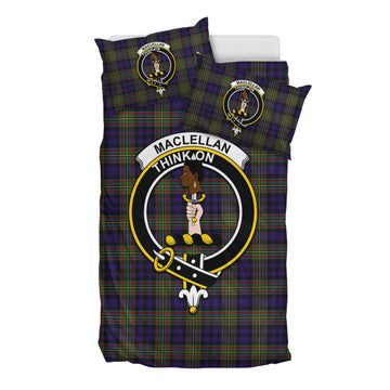 MacLellan (McLellan) Tartan Bedding Set with Family Crest
