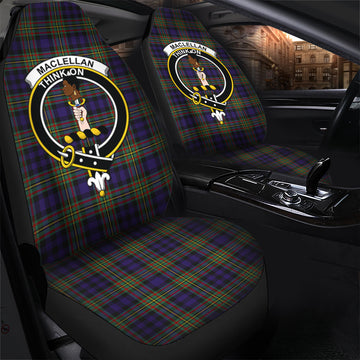 MacLellan Tartan Car Seat Cover with Family Crest - Tartanvibesclothing