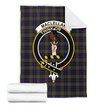 MacLellan Tartan Blanket with Family Crest