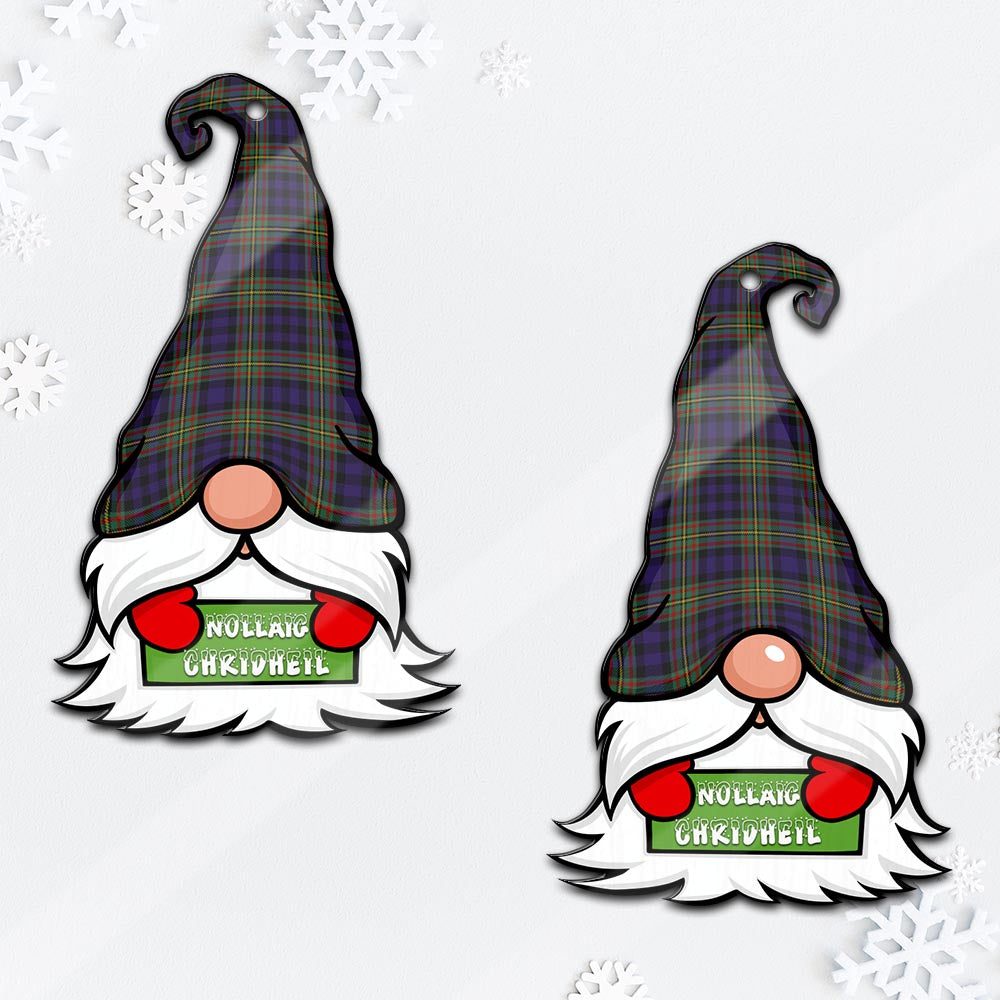 MacLellan (McLellan) Gnome Christmas Ornament with His Tartan Christmas Hat - Tartan Vibes Clothing