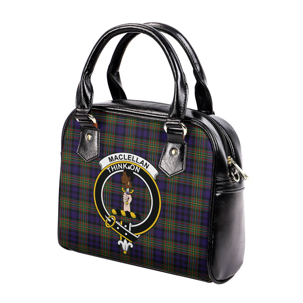 MacLellan Tartan Shoulder Handbags with Family Crest - Tartanvibesclothing