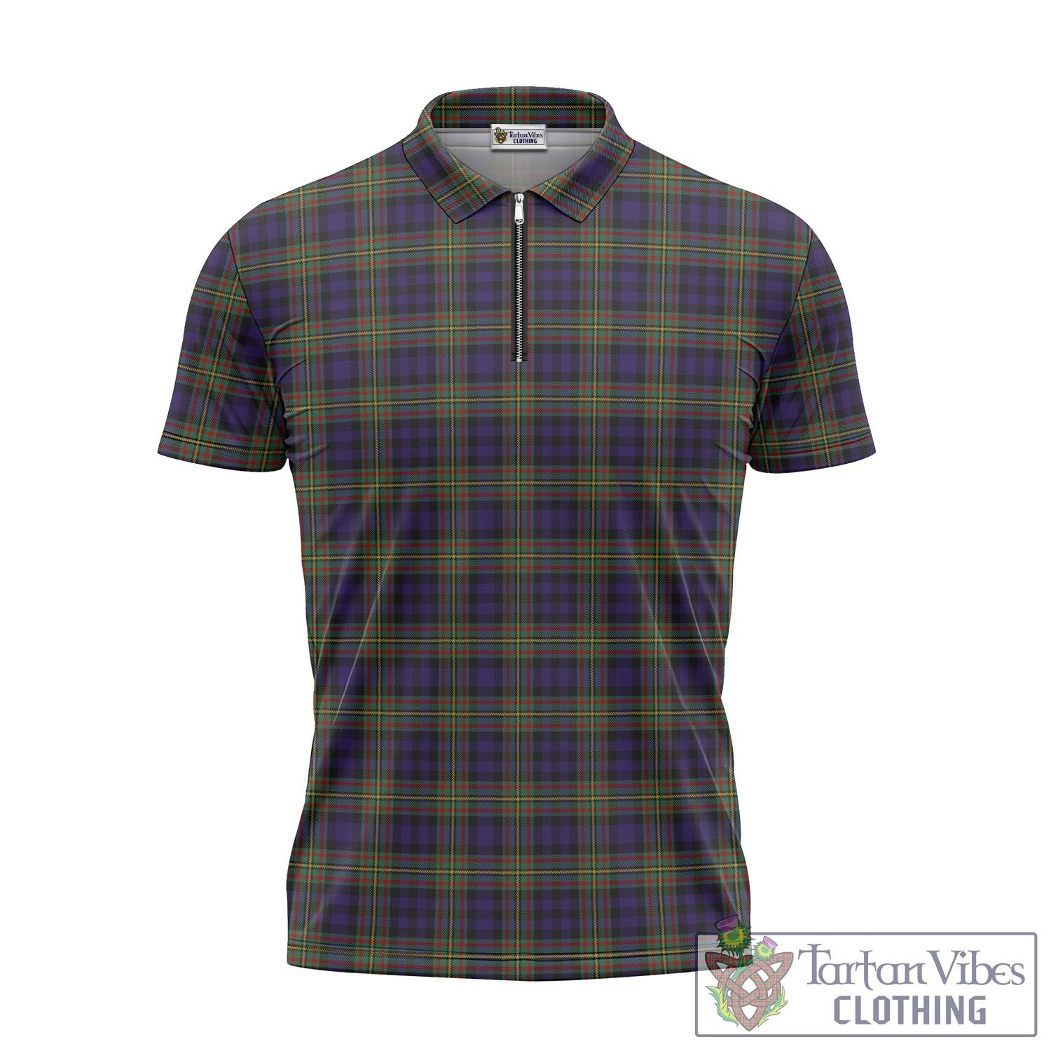 Tartan Vibes Clothing MacLellan Tartan Zipper Polo Shirt