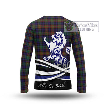 MacLellan (McLellan) Tartan Long Sleeve T-Shirt with Alba Gu Brath Regal Lion Emblem - Tartanvibesclothing Shop
