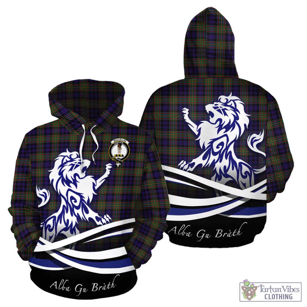 MacLellan (McLellan) Tartan Hoodie with Alba Gu Brath Regal Lion Emblem - Tartan Vibes Clothing