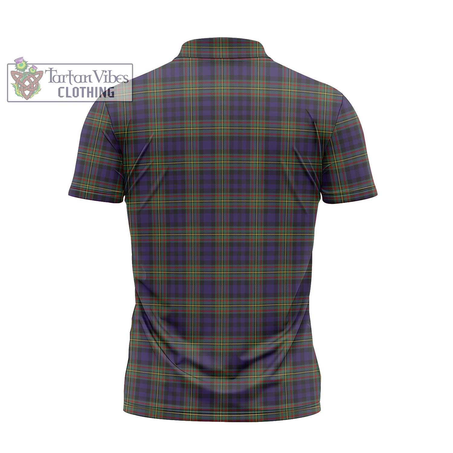 Tartan Vibes Clothing MacLellan Tartan Zipper Polo Shirt with Family Crest