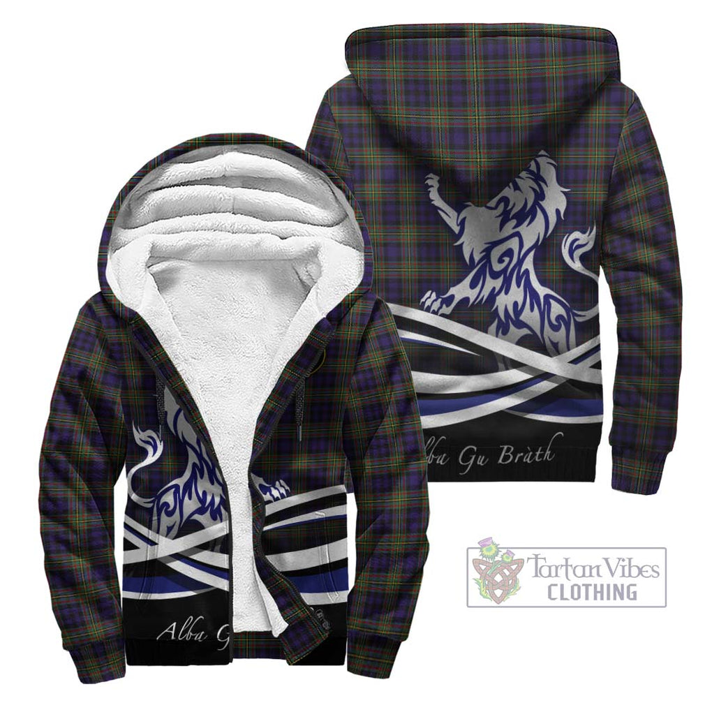 MacLellan (McLellan) Tartan Sherpa Hoodie with Alba Gu Brath Regal Lion Emblem Unisex - Tartan Vibes Clothing