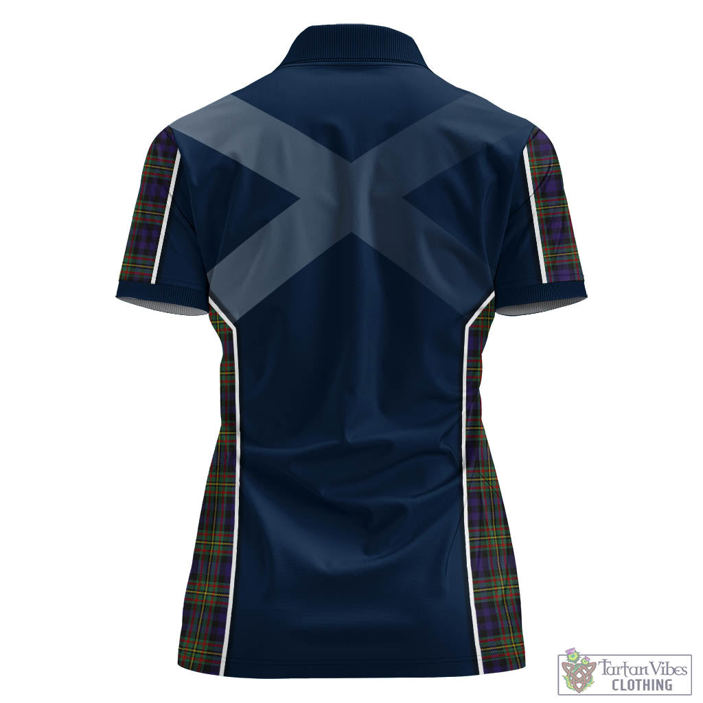 Tartan Vibes Clothing MacLellan Tartan Women's Polo Shirt with Family Crest and Scottish Thistle Vibes Sport Style