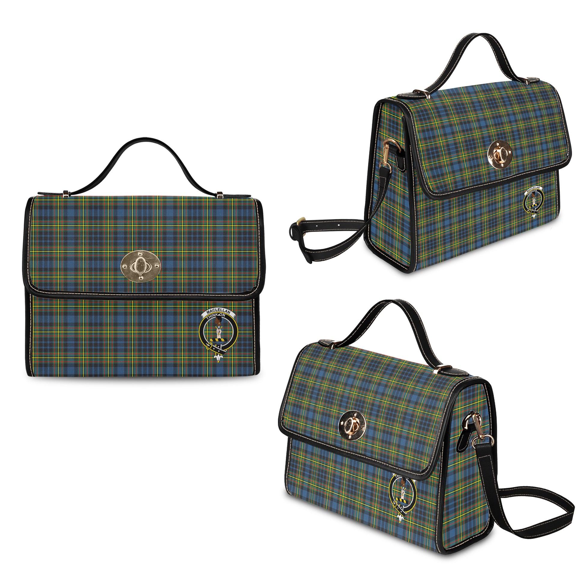 maclellan-ancient-tartan-leather-strap-waterproof-canvas-bag-with-family-crest