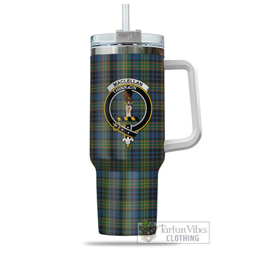 MacLellan Ancient Tartan and Family Crest Tumbler with Handle