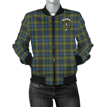 MacLellan Ancient Tartan Bomber Jacket with Family Crest