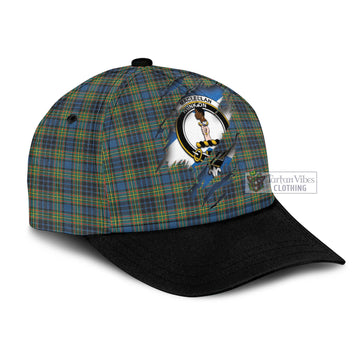 MacLellan Ancient Tartan Classic Cap with Family Crest In Me Style