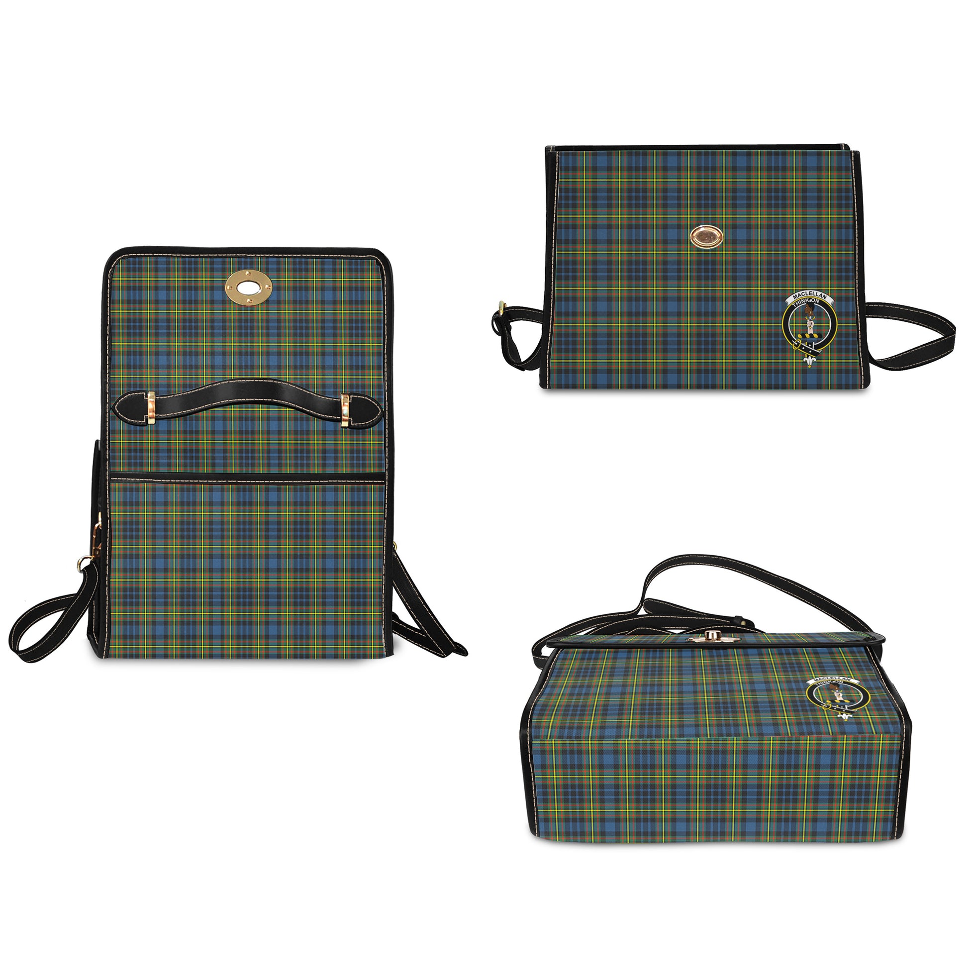 maclellan-ancient-tartan-leather-strap-waterproof-canvas-bag-with-family-crest