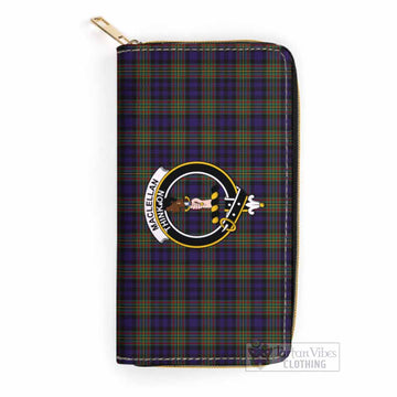 MacLellan (McLellan) Tartan Women's Leather Wallet with Family Crest