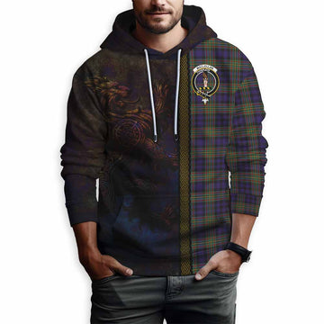 MacLellan (McLellan) Tartan Family Crest Hoodie Alba Gu Brath Be Brave Lion Ancient Style